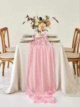 Blush Pink Cotton Gauze Runner