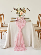 Blush Pink Cotton Gauze Runner