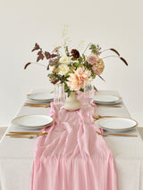 Blush Pink Cotton Gauze Runner