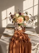 Burnt Orange Cotton Gauze Runner