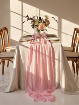 Blush Pink Cotton Gauze Runner