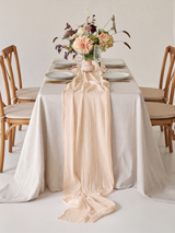 Creme Cotton Gauze Runner