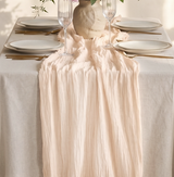 Creme Cotton Gauze Runner