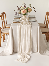 Ivory Cotton Gauze Runner