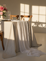 Pearl White Cotton Gauze Runner