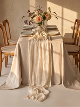 Ivory Cotton Gauze Runner