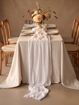 Pearl White Cotton Gauze Runner