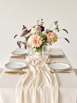 Ivory Cotton Gauze Runner