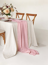Dusty Rose Cotton Gauze Runner