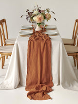 Burnt Orange Cotton Gauze Runner