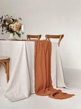 Burnt Orange Cotton Gauze Runner