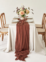 Terracotta Cotton Gauze Runner