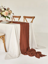 Terracotta Cotton Gauze Runner