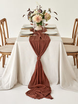 Terracotta Cotton Gauze Runner