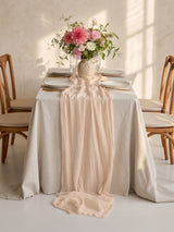 Creme Cotton Gauze Runner