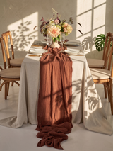 Terracotta Cotton Gauze Runner