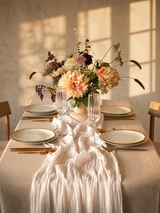 White Cotton Gauze Runner