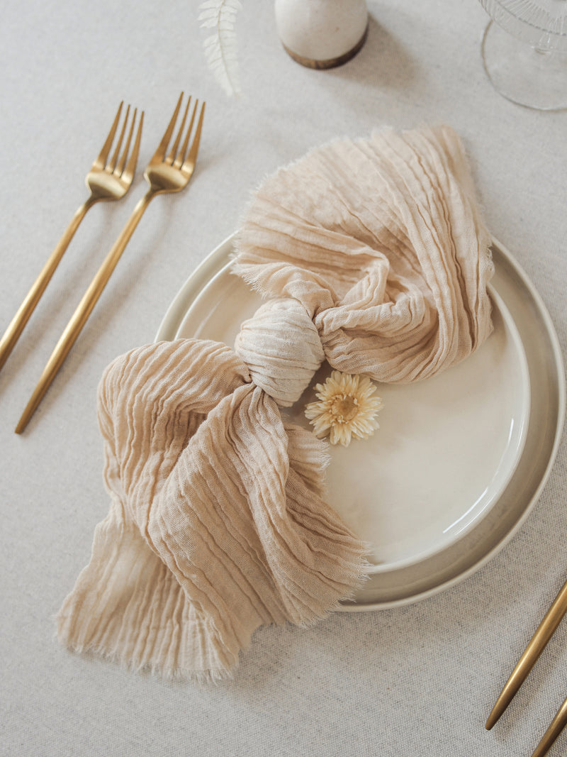 beige cotton napkins rustic napkins boho napkins wedding napkins wedding decorations wedding linens