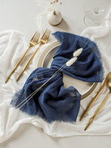 Navy Blue Cotton Gauze Napkin Set