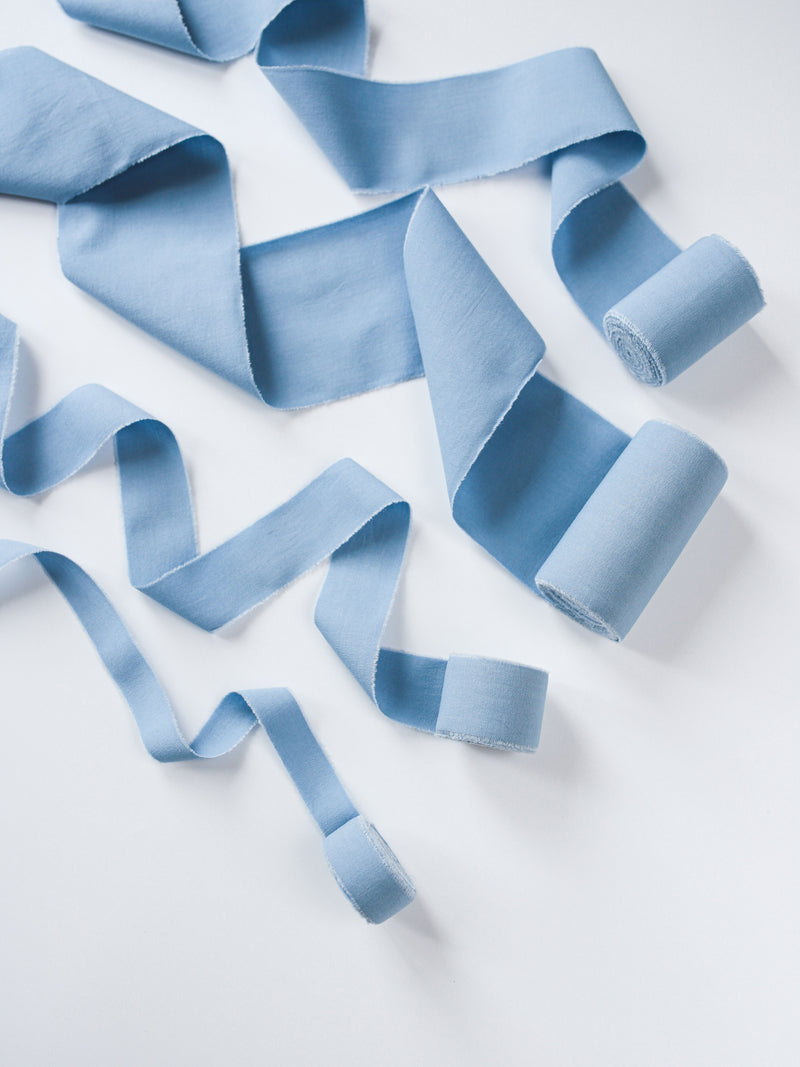 Dusty Blue Cotton Ribbon – Emma's Attic Studio