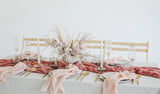 rustic wedding decor cheesecloth table centerpiece