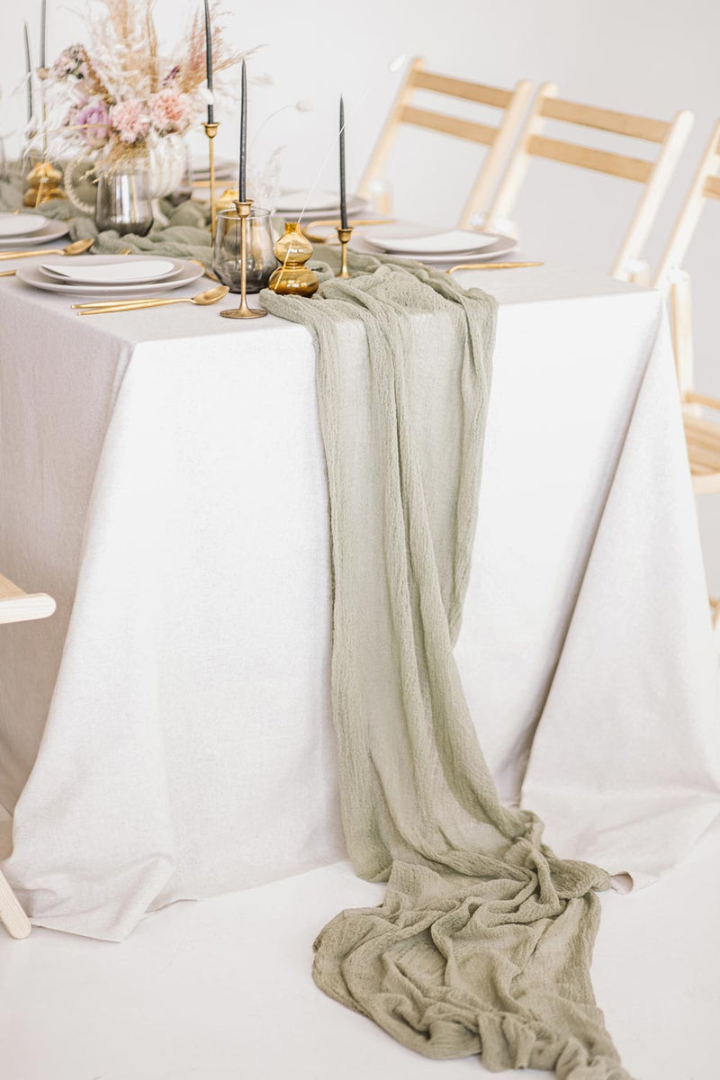 cotton gauze runner wedding decor linens