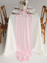Baby Pink Cheesecloth Gauze Runner