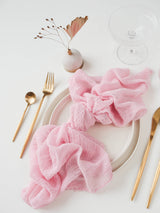 Blush Pink Cheesecloth Gauze Napkin Set
