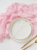 Blush Pink Cheesecloth Gauze Runner