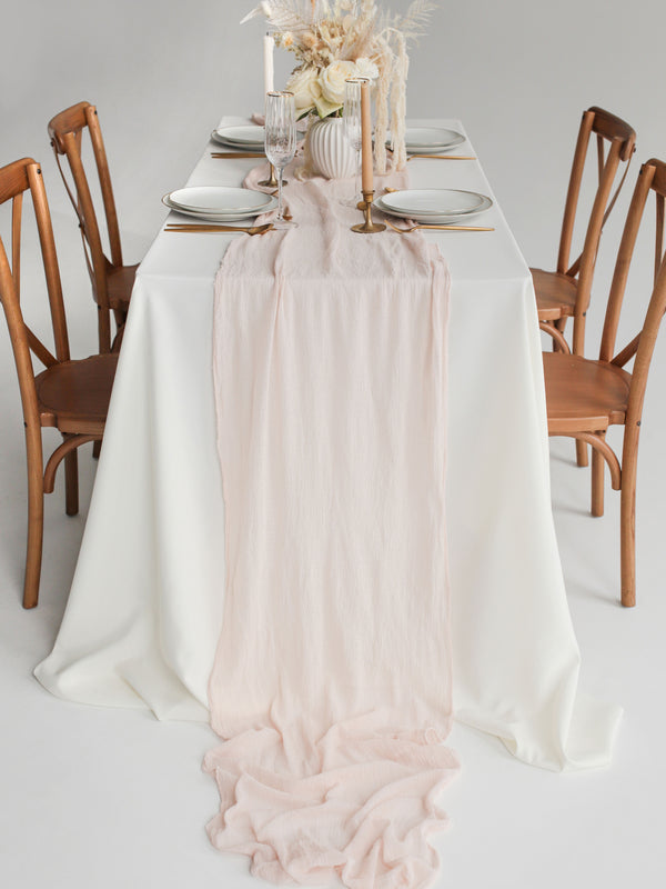 Creme Cheesecloth Gauze Runner