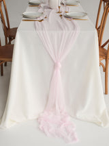 Crepe Pink Cheesecloth Gauze Runner