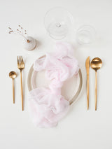 Crepe Pink Cheesecloth Gauze Napkin Set