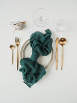 Emerald Green Cheesecloth Gauze Napkin Set