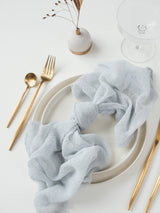 Grey Mist Cheesecloth Gauze Napkin Set