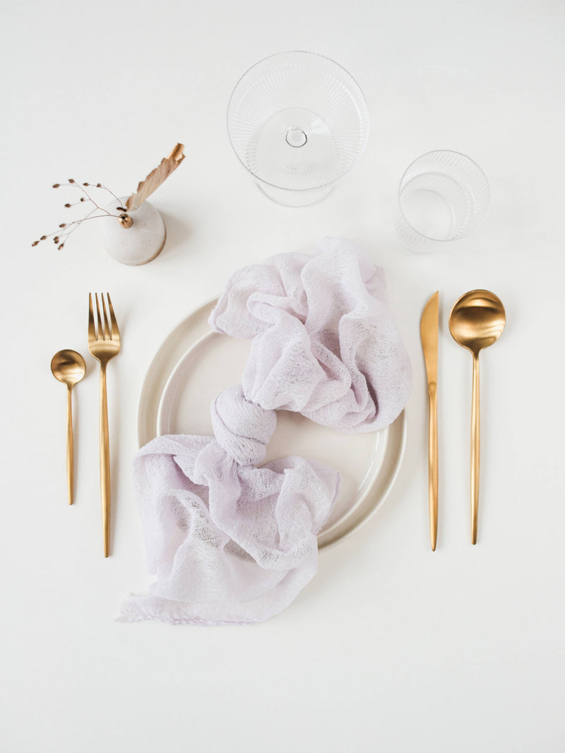 Lilac Cheesecloth Gauze Napkin Set