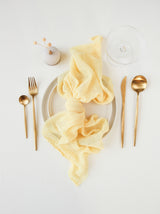 Yellow Cream Cheesecloth Gauze Napkin Set
